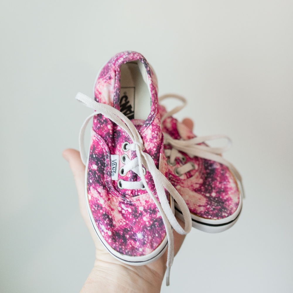 10.5T Vans pink galaxy shoes